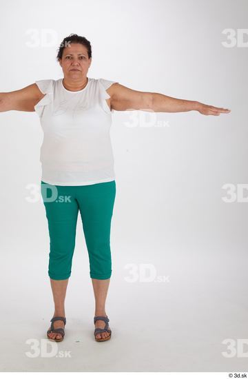 Whole Body Woman T poses Casual Overweight Street photo references