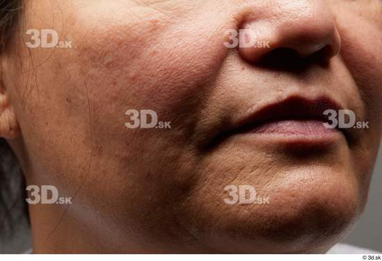 Face Mouth Nose Cheek Skin Woman Overweight Studio photo references