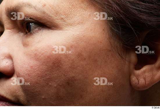 Eye Face Cheek Ear Hair Skin Woman Overweight Studio photo references