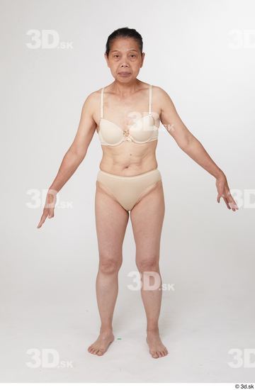 Whole Body Woman Asian Slim Street photo references