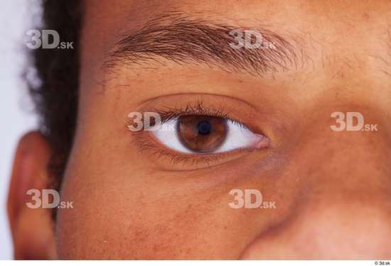 Eye Skin Man Black Slim Studio photo references