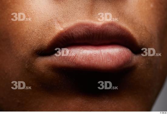 Face Mouth Skin Man Black Slim Studio photo references