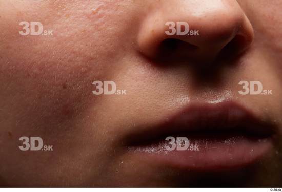 Face Mouth Nose Cheek Skin Woman White Slim Studio photo references