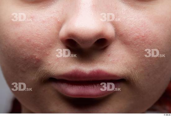 Face Mouth Nose Cheek Skin Woman White Slim Studio photo references