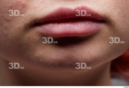 Face Mouth Skin Woman White Slim Studio photo references