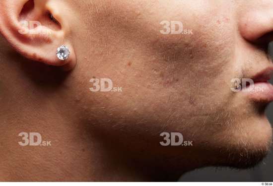 Face Cheek Ear Skin Man White Slim Studio photo references