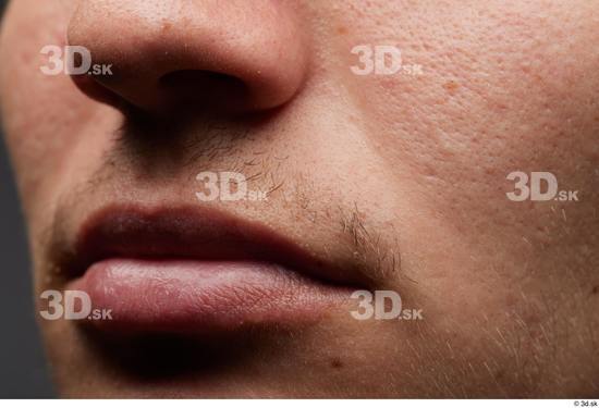 Face Mouth Nose Cheek Skin Man White Slim Studio photo references