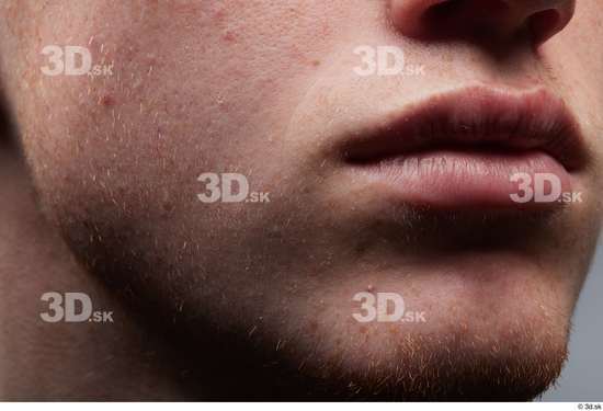 Face Mouth Cheek Skin Man White Slim Studio photo references