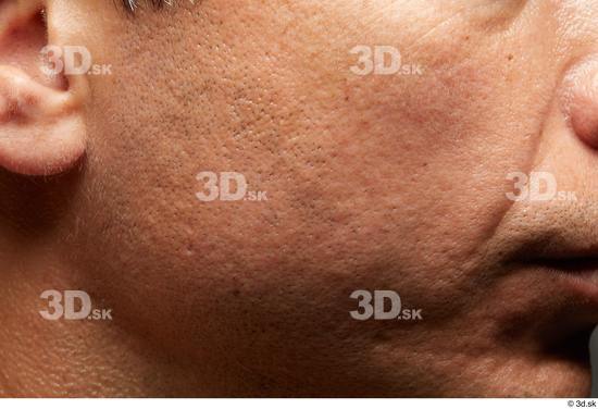 Face Cheek Skin Man Slim Wrinkles Studio photo references