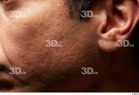 Face Cheek Ear Hair Skin Man Slim Wrinkles Studio photo references