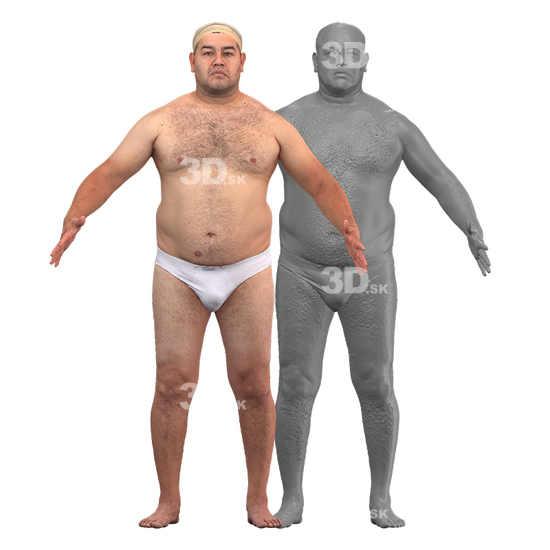 Whole Body Man Underwear Hispanic 3D Clean A-Pose Bodies