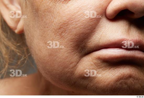 Face Mouth Cheek Skin Woman Overweight Wrinkles Studio photo references