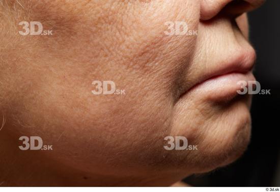 Face Mouth Cheek Skin Woman Overweight Wrinkles Studio photo references