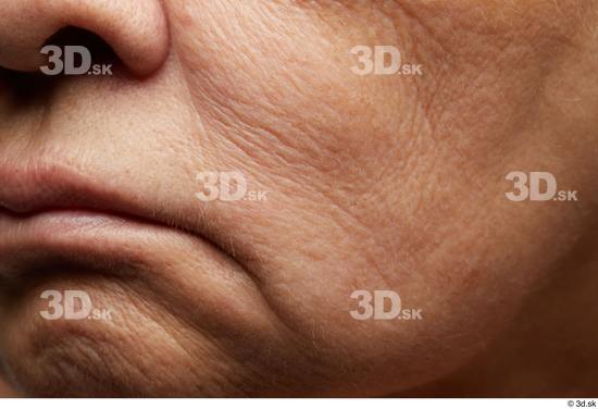 Face Mouth Cheek Skin Woman Overweight Wrinkles Studio photo references