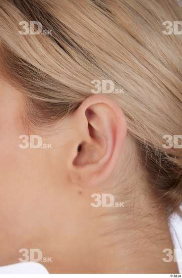 Ear Woman White Casual Slim Street photo references