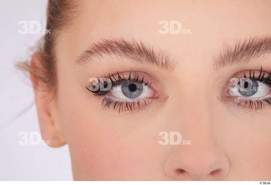 Eye Skin Woman White Slim Studio photo references