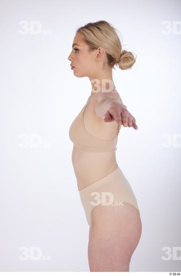 Upper Body Woman White Slim Street photo references