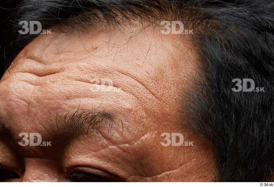 Face Hair Skin Man Asian Overweight Wrinkles Studio photo references