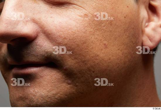 Face Mouth Cheek Skin Man Slim Wrinkles Studio photo references