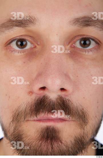 Eye Mouth Nose Man White Casual Slim Street photo references