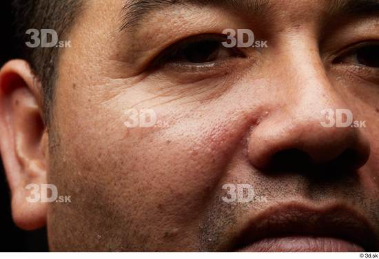 Eye Face Mouth Nose Cheek Skin Man Overweight Wrinkles Studio photo references