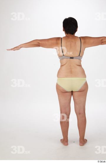 Whole Body Woman T poses Asian Chubby Street photo references