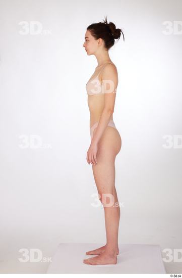 Woman White Slim Female Studio Poses