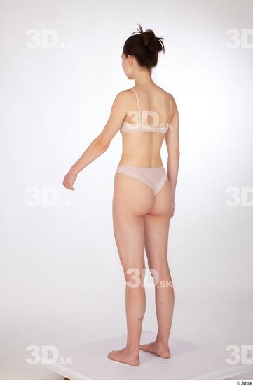 Woman White Slim Female Studio Poses