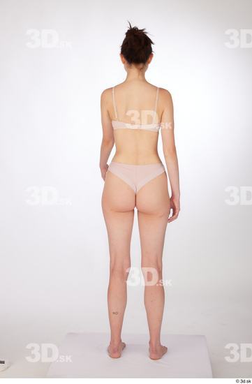 Woman White Slim Female Studio Poses