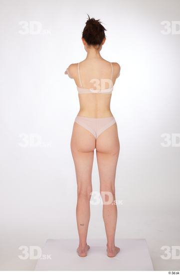 Woman White Slim Female Studio Poses