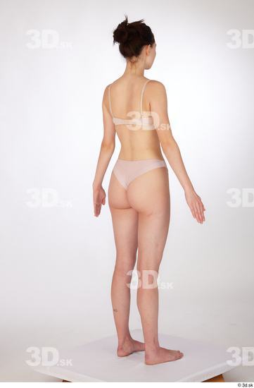 Woman White Slim Female Studio Poses