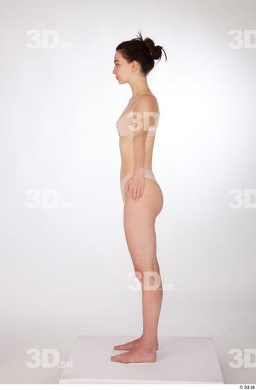 Woman White Slim Female Studio Poses