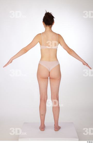 Woman White Slim Female Studio Poses