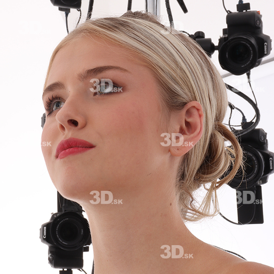 Head Woman White 3D Source Images