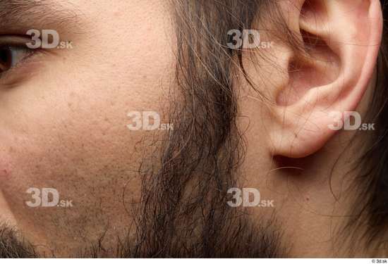 Face Cheek Ear Skin Man White Slim Studio photo references