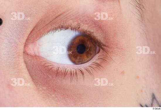 Eye Skin Man White Slim Studio photo references