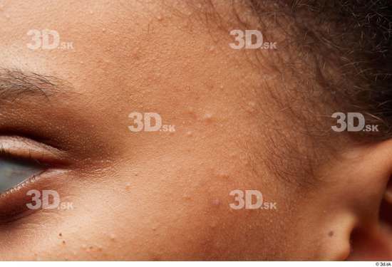 Face Woman Black Slim Face Skin Textures