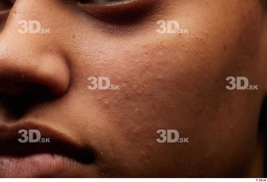 Face Woman Black Slim Face Skin Textures