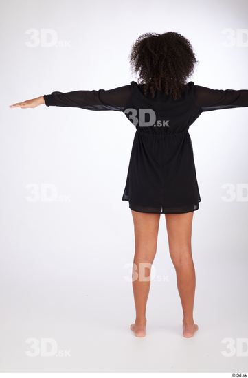 Whole Body Woman T poses Black Casual Slim Street photo references