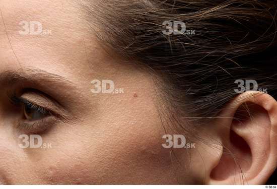 Face Woman White Slim Face Skin Textures