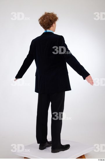 Whole Body Man White Formal Shoes Shirt Pants Jacket Slim Standing Studio photo references