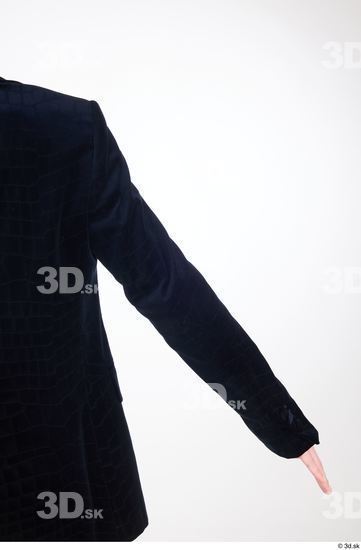 Arm Upper Body Man White Formal Jacket Slim Studio photo references