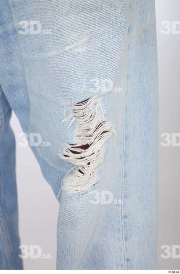 Leg Man White Casual Jeans Slim Studio photo references