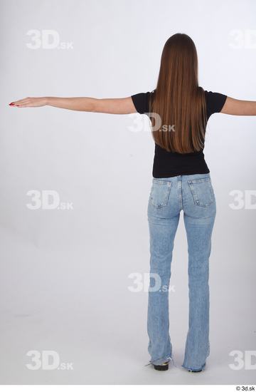 Whole Body Woman T poses White Casual Slim Street photo references