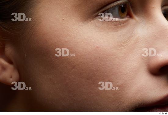 Face Woman White Slim Face Skin Textures