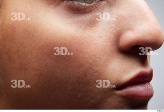 Face Woman White Slim Face Skin Textures