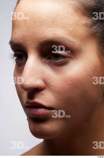 Face Woman White Slim Face Skin Textures