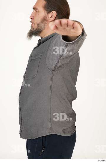 Whole Body Man T poses White Casual Athletic Bearded Street photo references