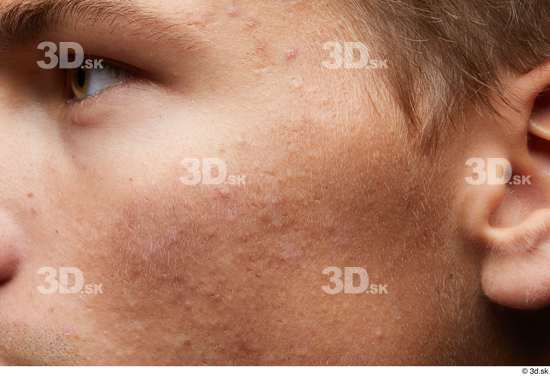 Face Man White Slim Face Skin Textures