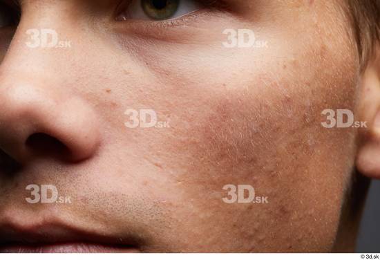 Face Man White Slim Face Skin Textures